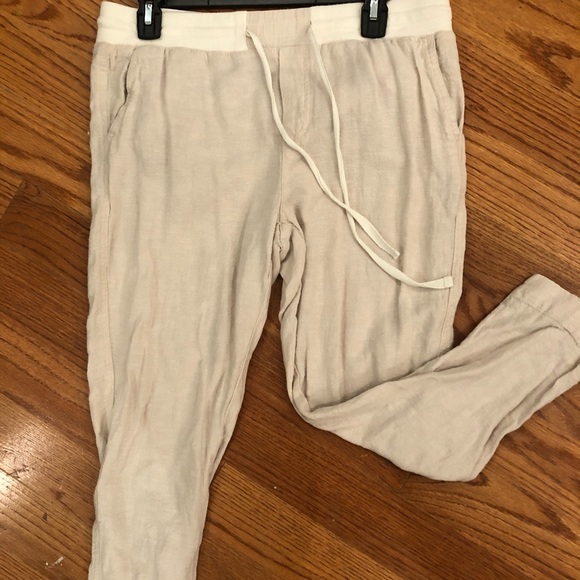 Lightweight cream cropped pants - Picture 1 of 4